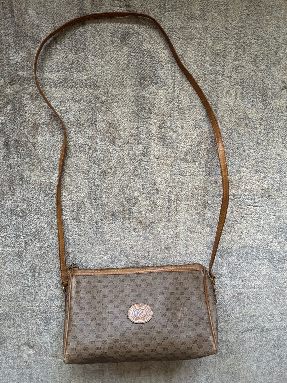 Vintage Gucci Brown Monogram Crossbody bag